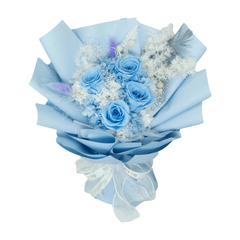 Everlasting Elegance  Flowers Bouquet | Light Blue