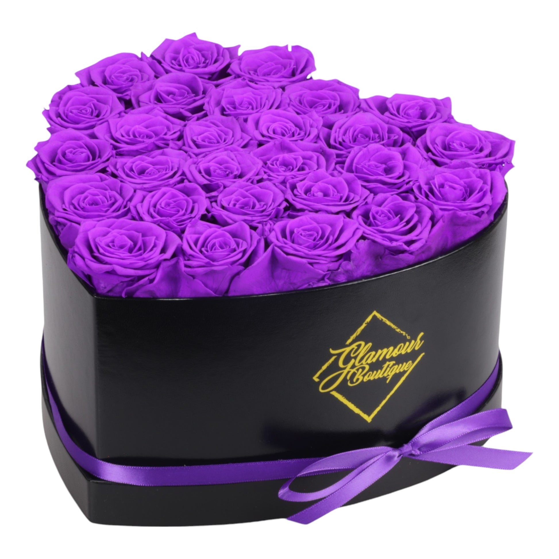 Immortal Love Black Heart | 27 Purple Roses