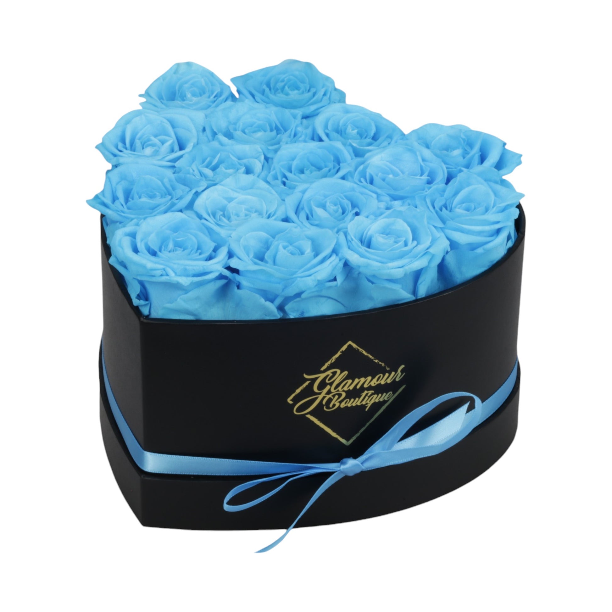 Immortal Love Black Heart | 16 Tiffany Roses