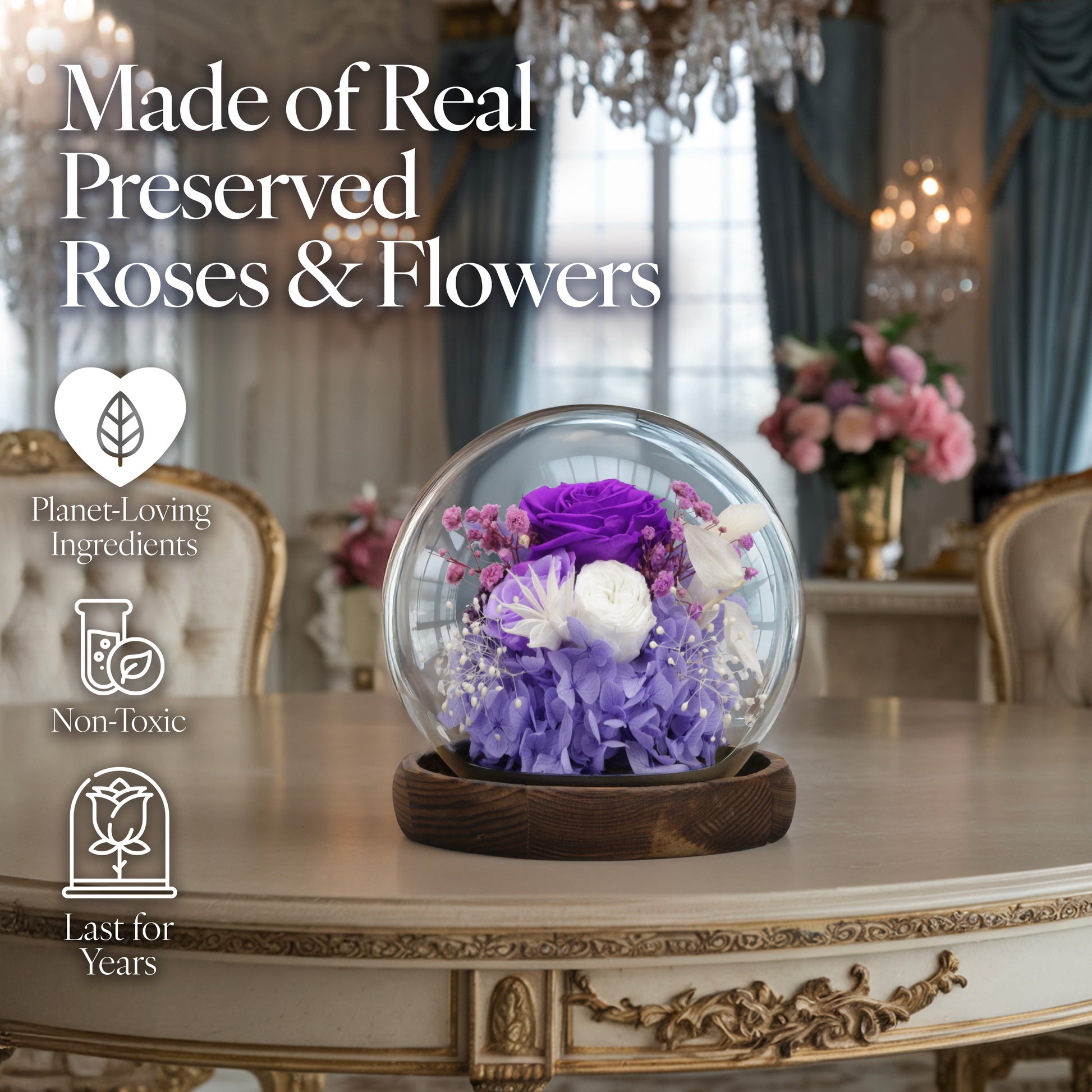 Romance Promises | Glass Dome Forever Purple