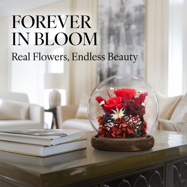 Romance Promises | Glass Dome Forever Red