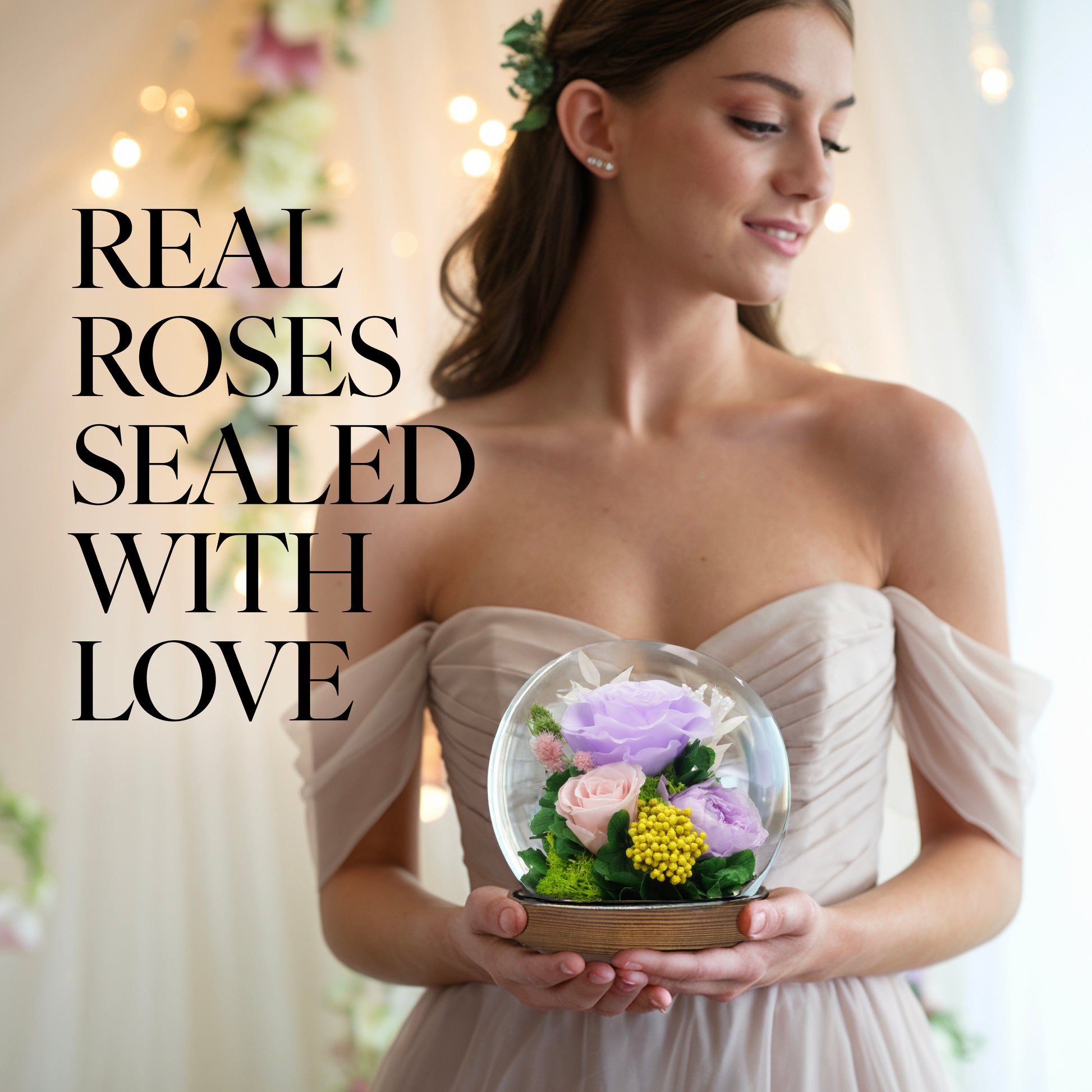 Romance Promises | Glass Dome Forever Light Purple