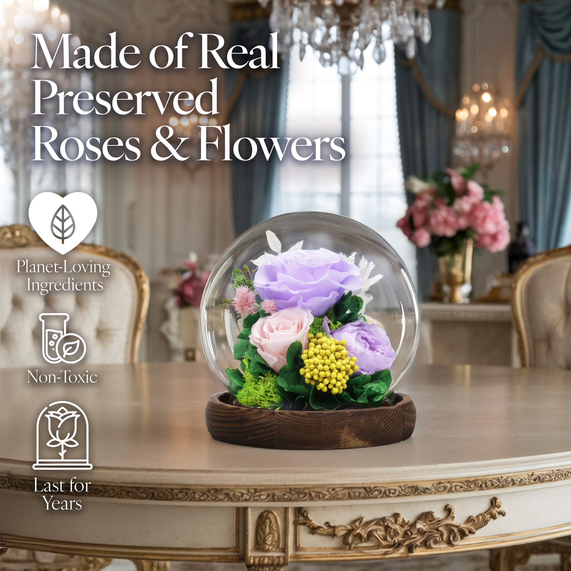 Romance Promises | Glass Dome Forever Light Purple