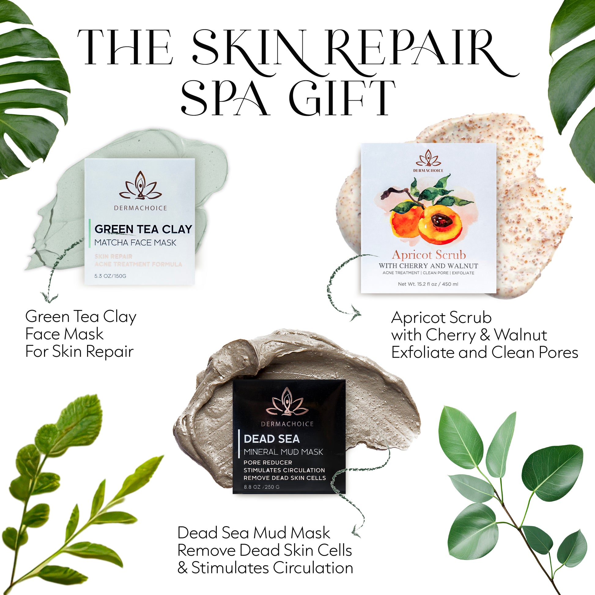 Skin Repair Spa Gift Set for Women - 9 Piece Pampering Package for Women