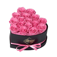 Immortal Love  Heart Box |16 Pink Roses