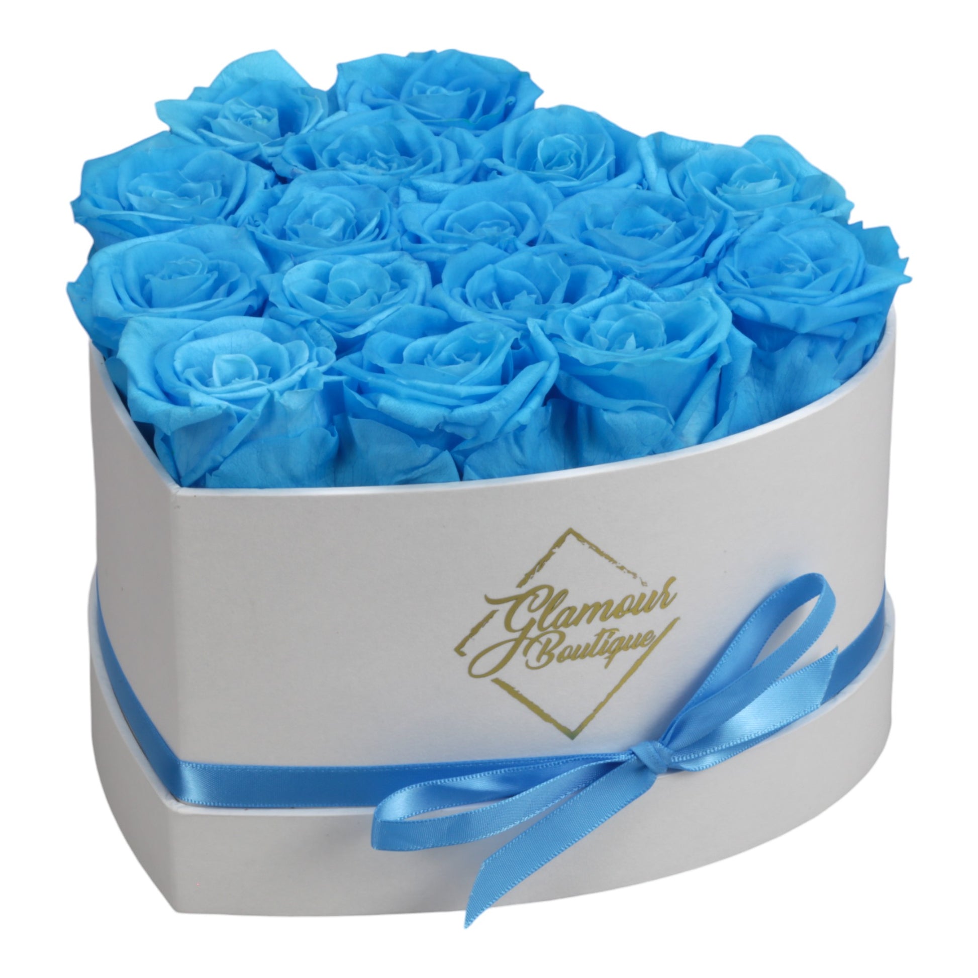 Immortal Love White Heart | 16 Tiffany Roses