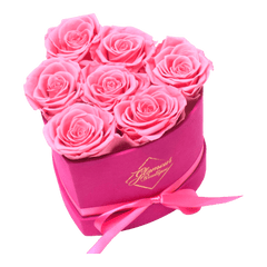 BarBe Heart Box |7 Pink Roses