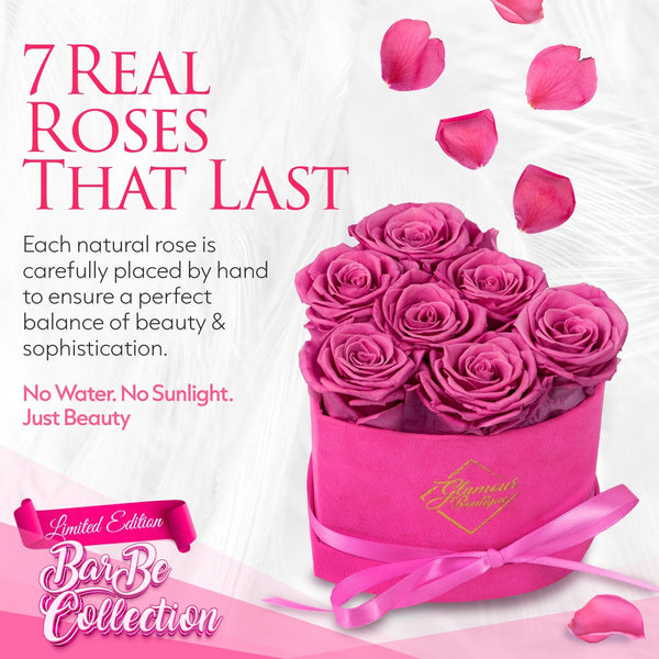 BarBe Heart Box |7 Pink Roses - theglamourboutiques