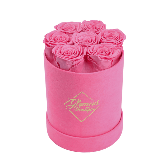 BarBe Round Box | 7 Pink Roses - theglamourboutiques