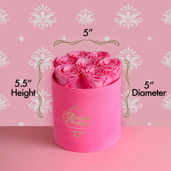 BarBe Round Box | 7 Pink Roses - theglamourboutiques