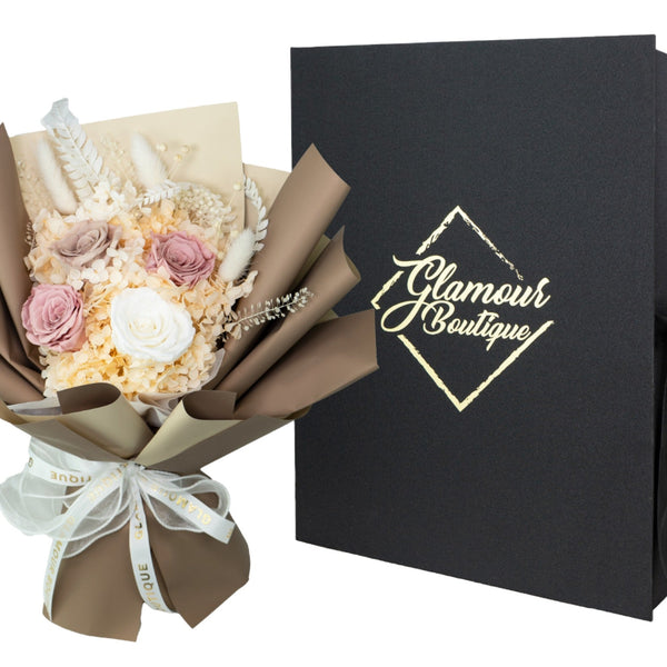 Everlasting Elegance Flowers Bouquet | Dusty Rose - theglamourboutiques