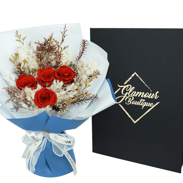 Everlasting Elegance Flowers Bouquet | Orange - theglamourboutiques