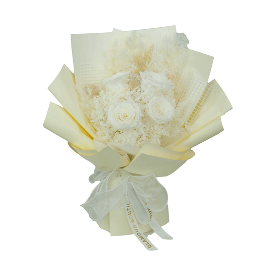 Everlasting Elegance Flowers Bouquet | White - Glamour Boutique