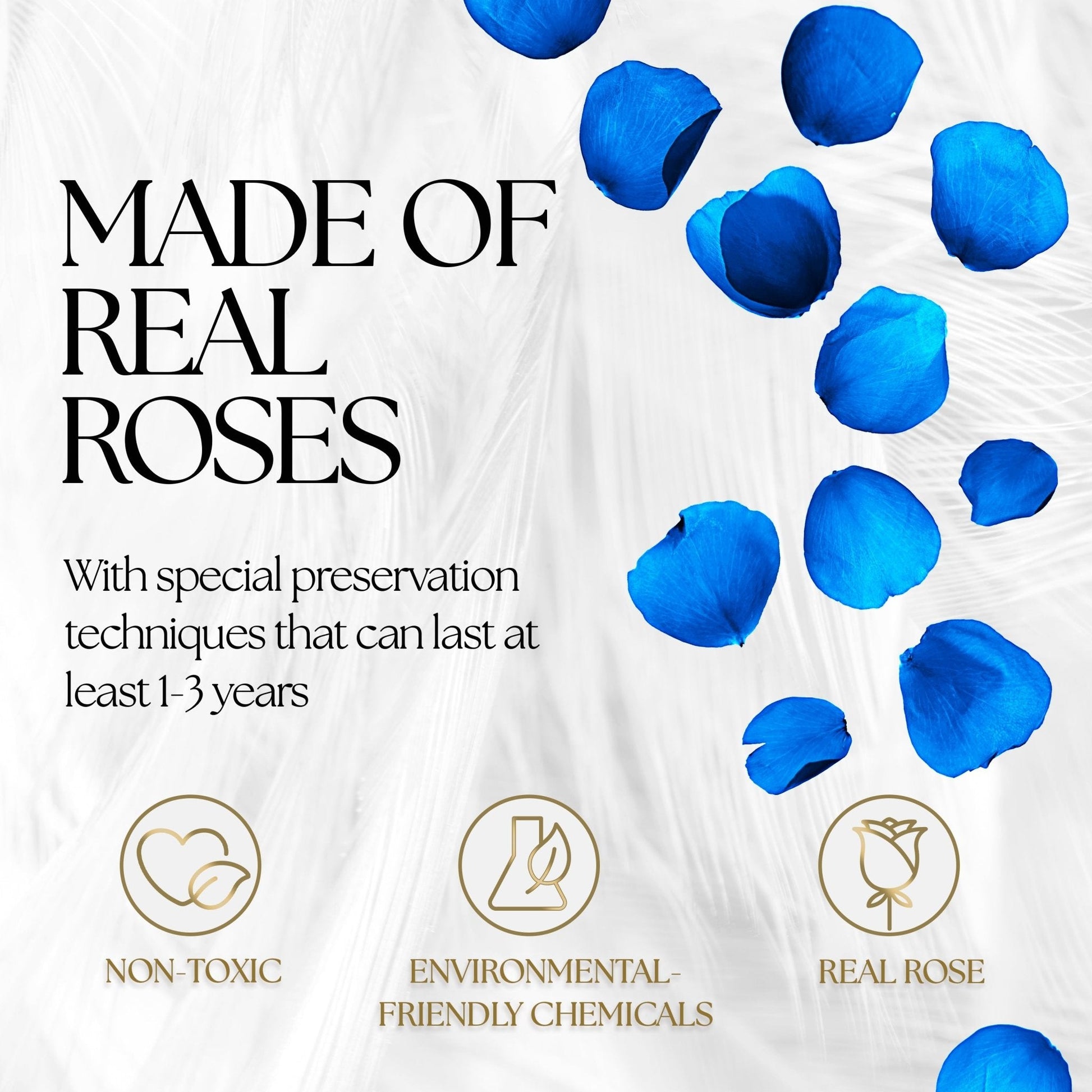 Immortal Love Heart Box | 27 Blue Roses - Glamour Boutique