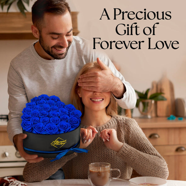 Immortal Love Heart Box | 27 Blue Roses - Glamour Boutique