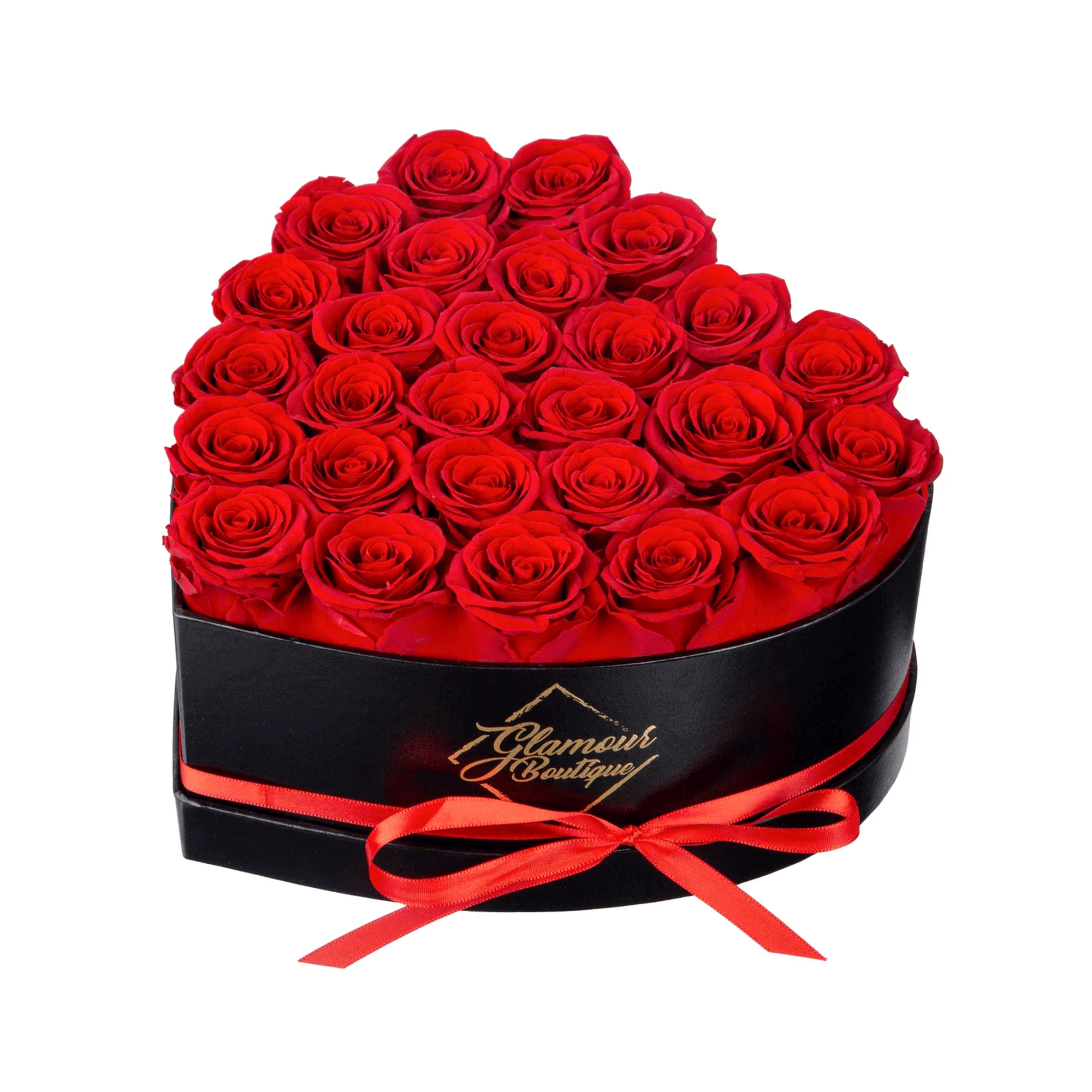 Immortal Love Black Heart 27 Red Roses Glamour Boutique